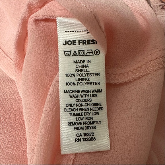 Joe Fresh x Roxy Earle Pink Floral Long-Sleeve Smocked Mini Dress L - Picture 11 of 11